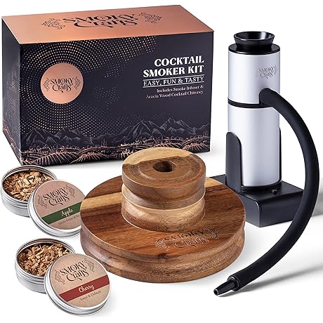 Acacia Whiskey Smoker Kit with Smoke Gun – Cocktail Smoker Kit for Drinks