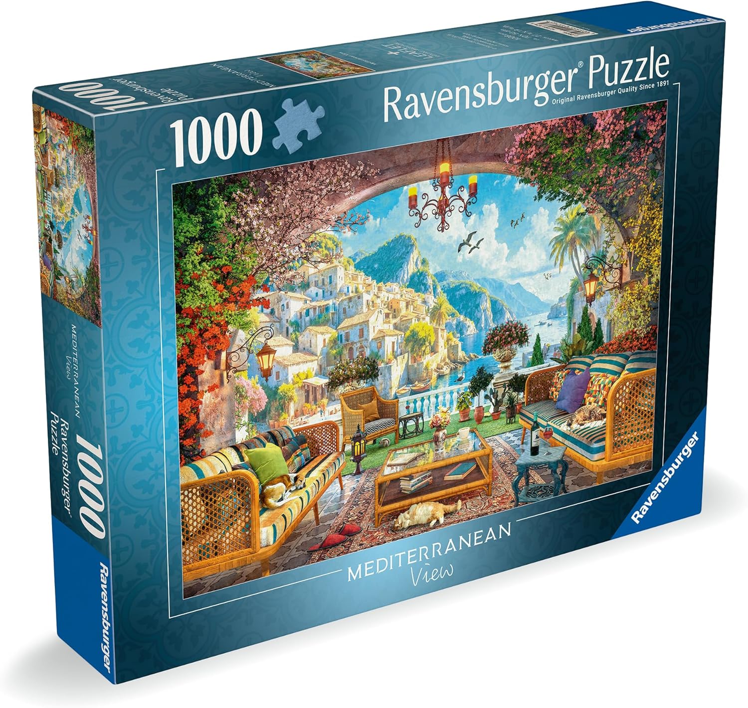 Ravensburger - Puzzle 1000 pieces Mediterranean view | Puzzles for adults and children 70 x 50 cm | Gift for adults and children from 14 years and over