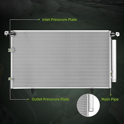 Miniatura 3 de AUTOSAVER88 Condensador de A/C AC Condensador de Aire Acondicionado Compatible con 2002 2003 2004 2005 2006 Camry 2004-2007 2008 Solara 2002-2003