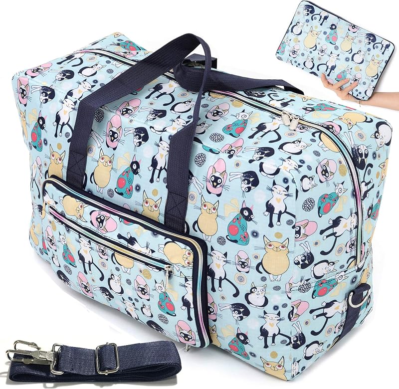 Bolsa de viaje plegable grande, bolsa de deporte para mujer, bolsa de gimnasio para mujer con funda para carrito, bolsa de equipaje para llevar durante la noche, bolsa de hospital, bolso de hombro