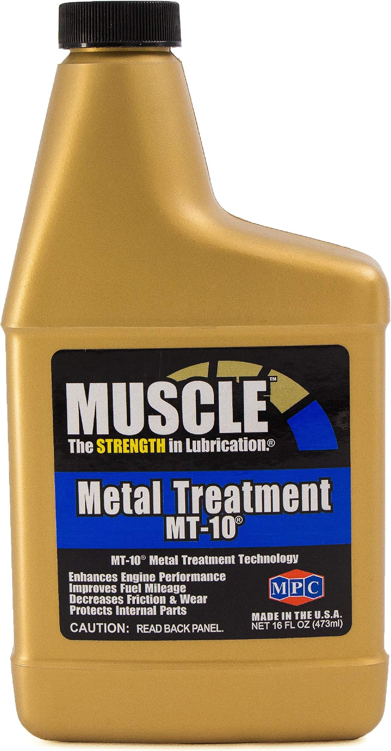 Muscle Metal Treatment MT-10, 16 Fluid Ounces, Anti-Friction Oil Additive
