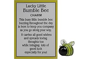 Ganz Lucky Little Bumble Bee Charm with Story Card yellow