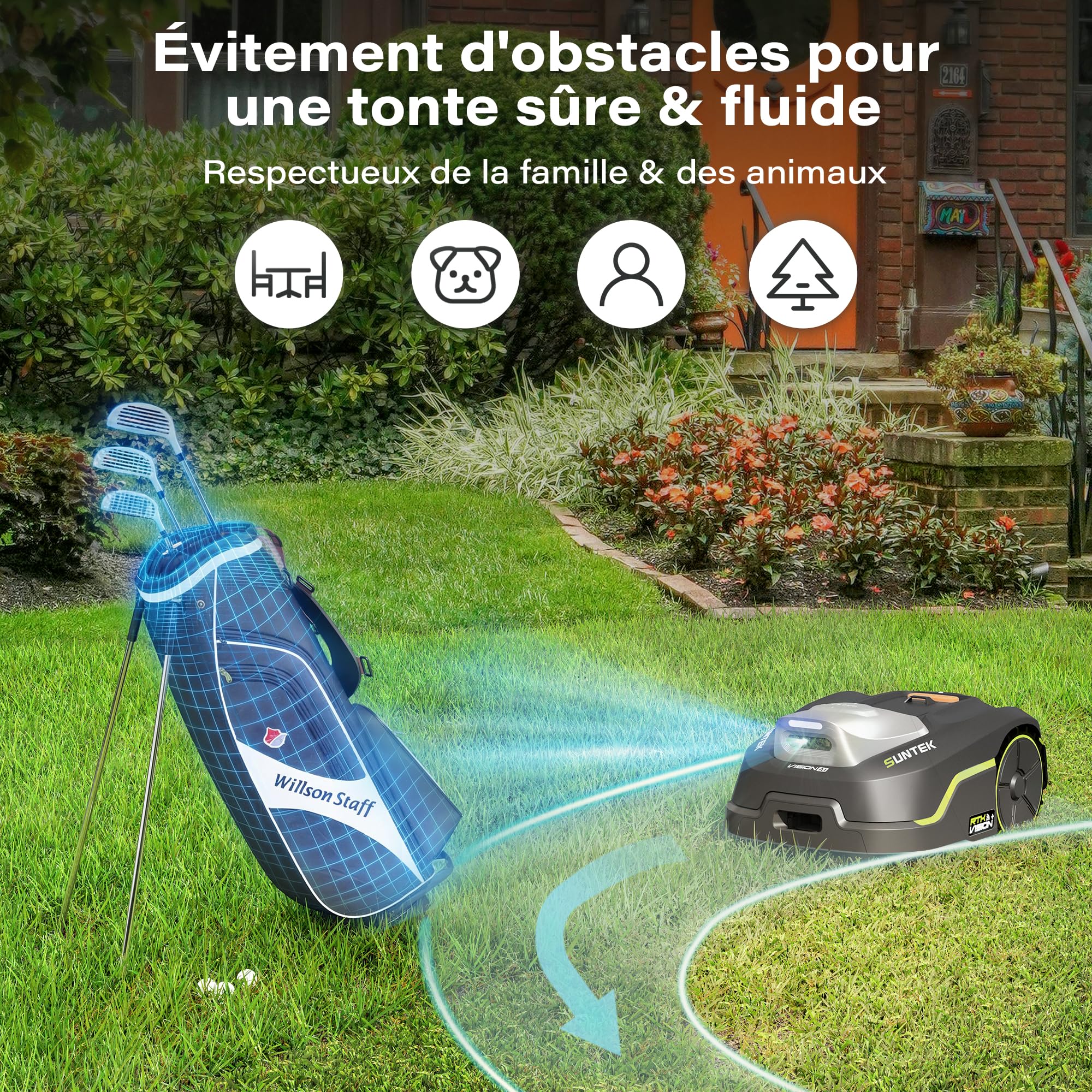 SUNTEK SRM3050 Robot Tondeuse sans Fil périphérique — vue 3