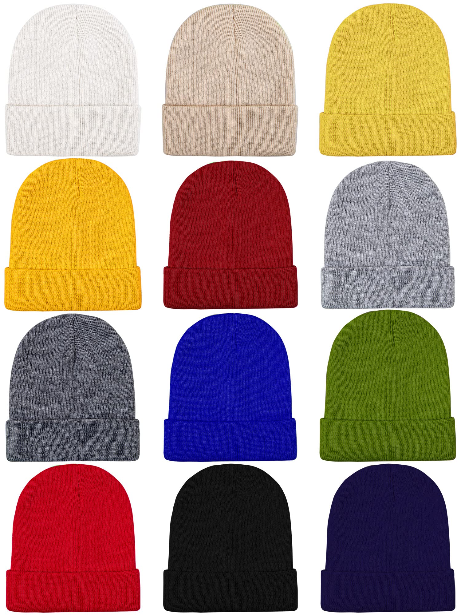 Sponsored Ad - Winter Beanie Cap Warm Knit Cuff Skull Beanie Caps for Men or Women