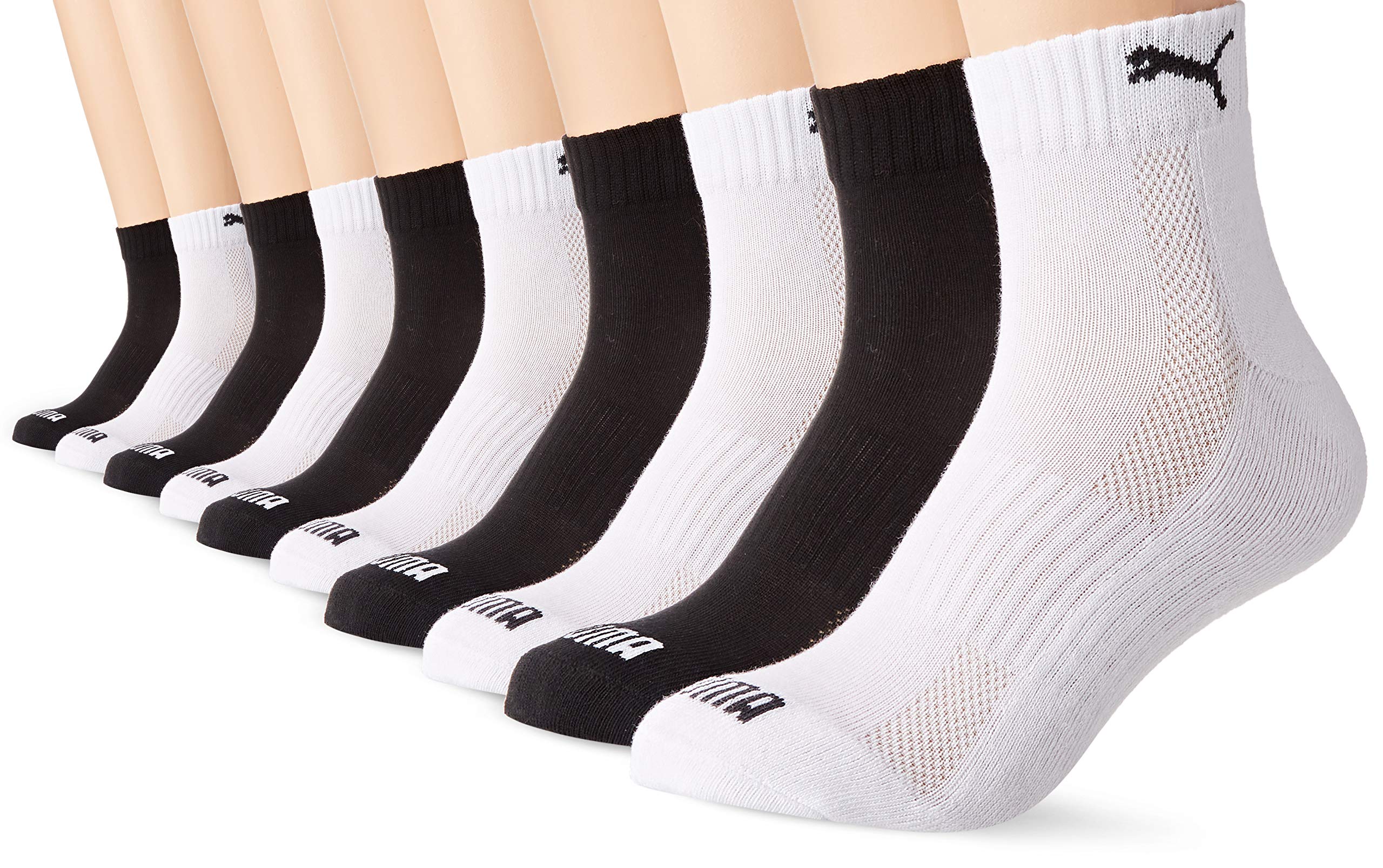 PUMAUnisex PUMA Unisex Cushioned Quarter Socks (3 pack) Socks