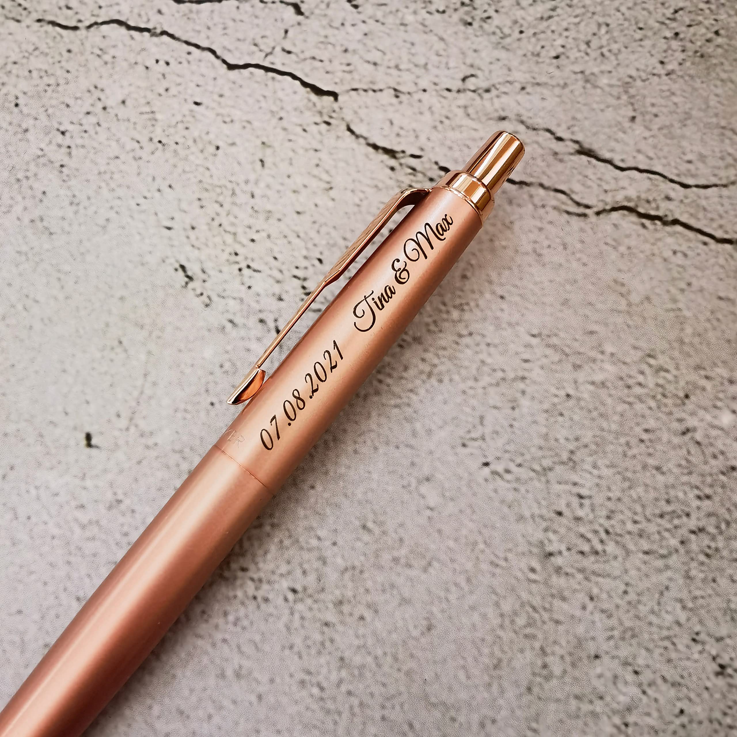 Parker Jotter – Penna A Sfera In Acciaio INOX Con Dettagli Dorati, Ricariche Rosse E Blu Incluse