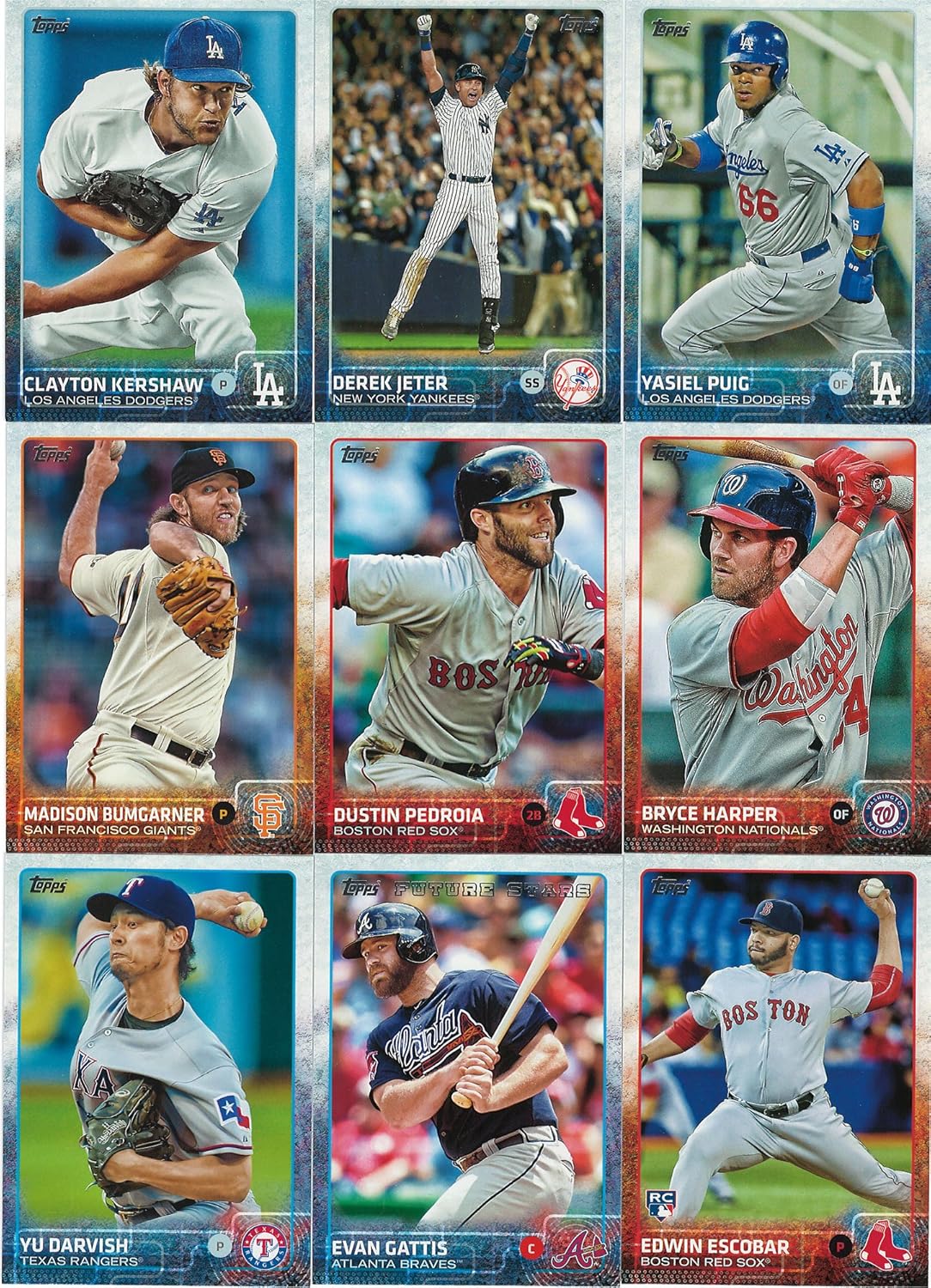 2015 Topps MLB Baseball Series One Complete Mint Hand Collated 350 Card Set That Is Loaded with Your Favorite Stars Including Mike Trout, Derek Jeter, Yasiel Puig, Bryce Harper, Buster Posey, Madison Bumgarner and Many Others Plus San Francisco Giants World Series Highlights Cards NOT Factory Sealed