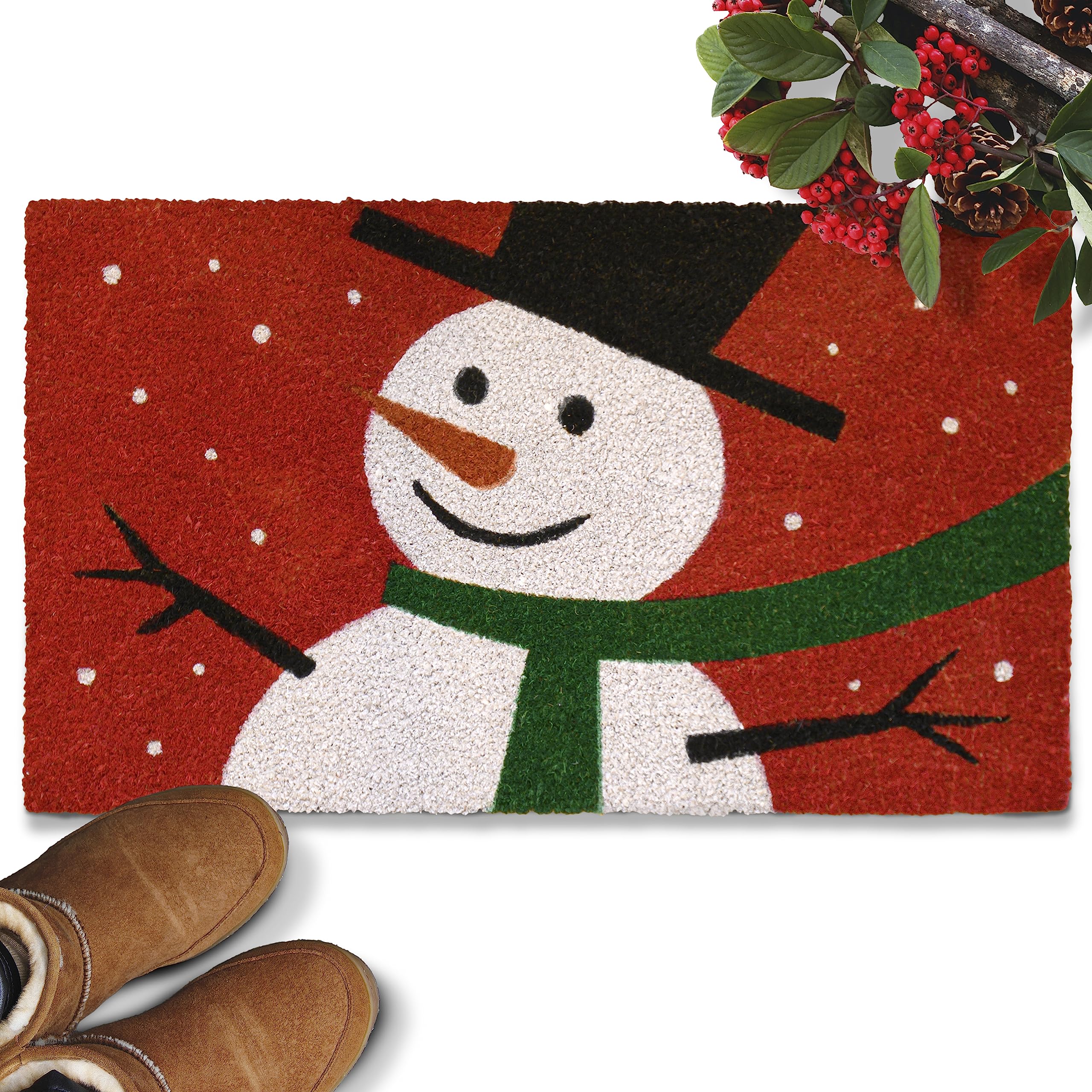 Snowman Doormat 30x17 Inch, Snowman Door Mat Outdoor, Merry Christmas Door Mat Outdoor Coir, Christmas Door Mat Outdoor Funny, Outdoor Christmas Mats Front Door, Snowman Rug, Snowman Welcome Mat
