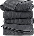 Utopia Towels 4 Pack Premium Extra Large Bath Towels Set, (30 x 60 Inches) 100% Ring Spun Cotton, Lightweight and Highly Absorbent Quick Drying Towels, Perfect for Daily Use (Grey)