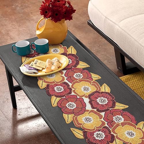 Miniatura 3 de Camino de mesa con cuentas de 36 pulgadas, camino de mesa brillante, camino de mesa decorativo, camino de mesa de decoración de granja, camino de