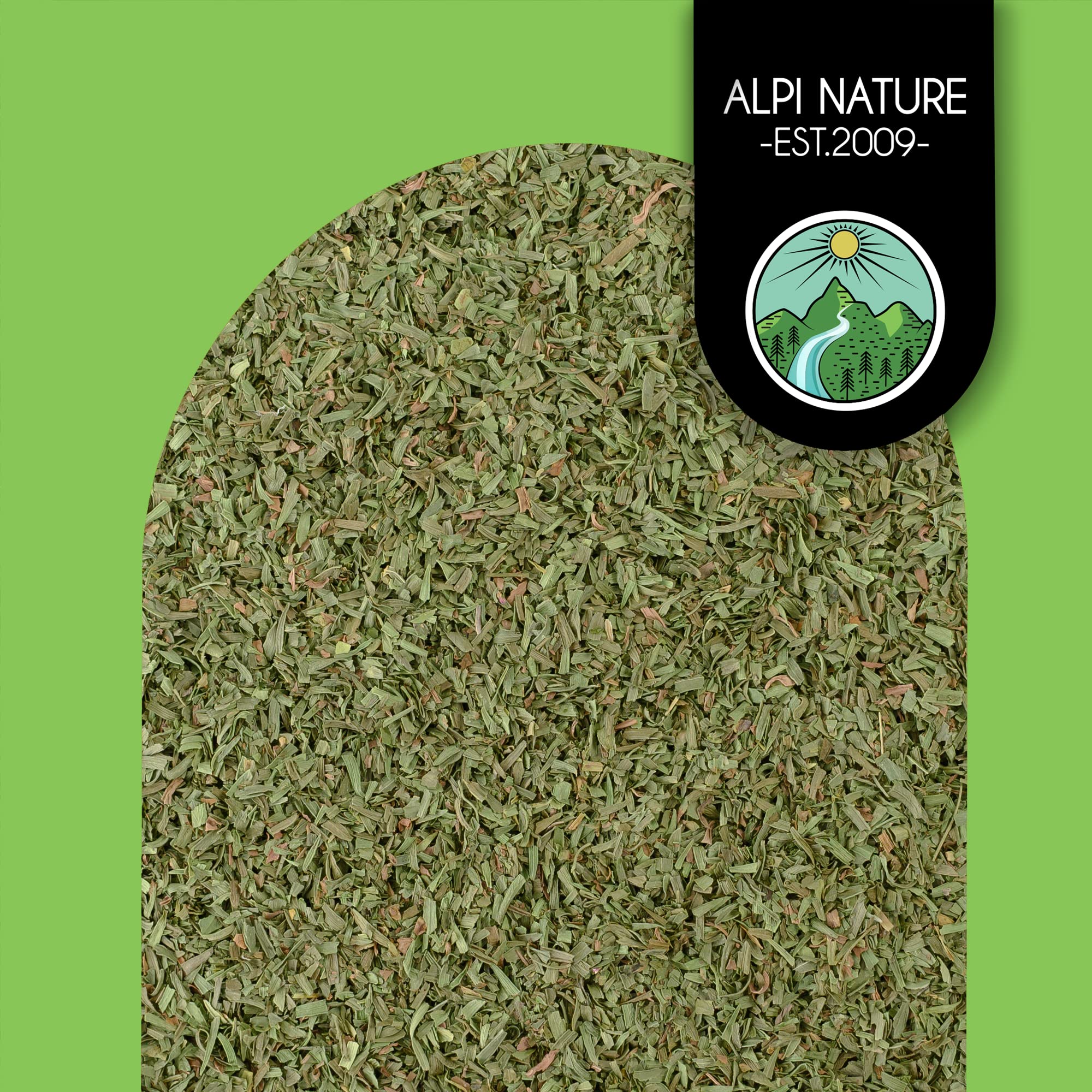 Alpi Nature Estragon Seco Orgánico 250g, Hierba Seca y Frotada, Especia Estragón para Cocinar y Condimentar