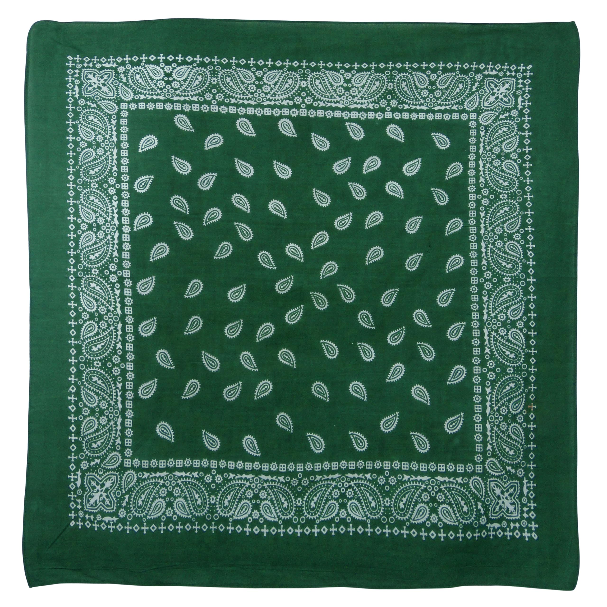 RED X 100% Cotton XL Paisley Bandana (25"x 25") Lightweight