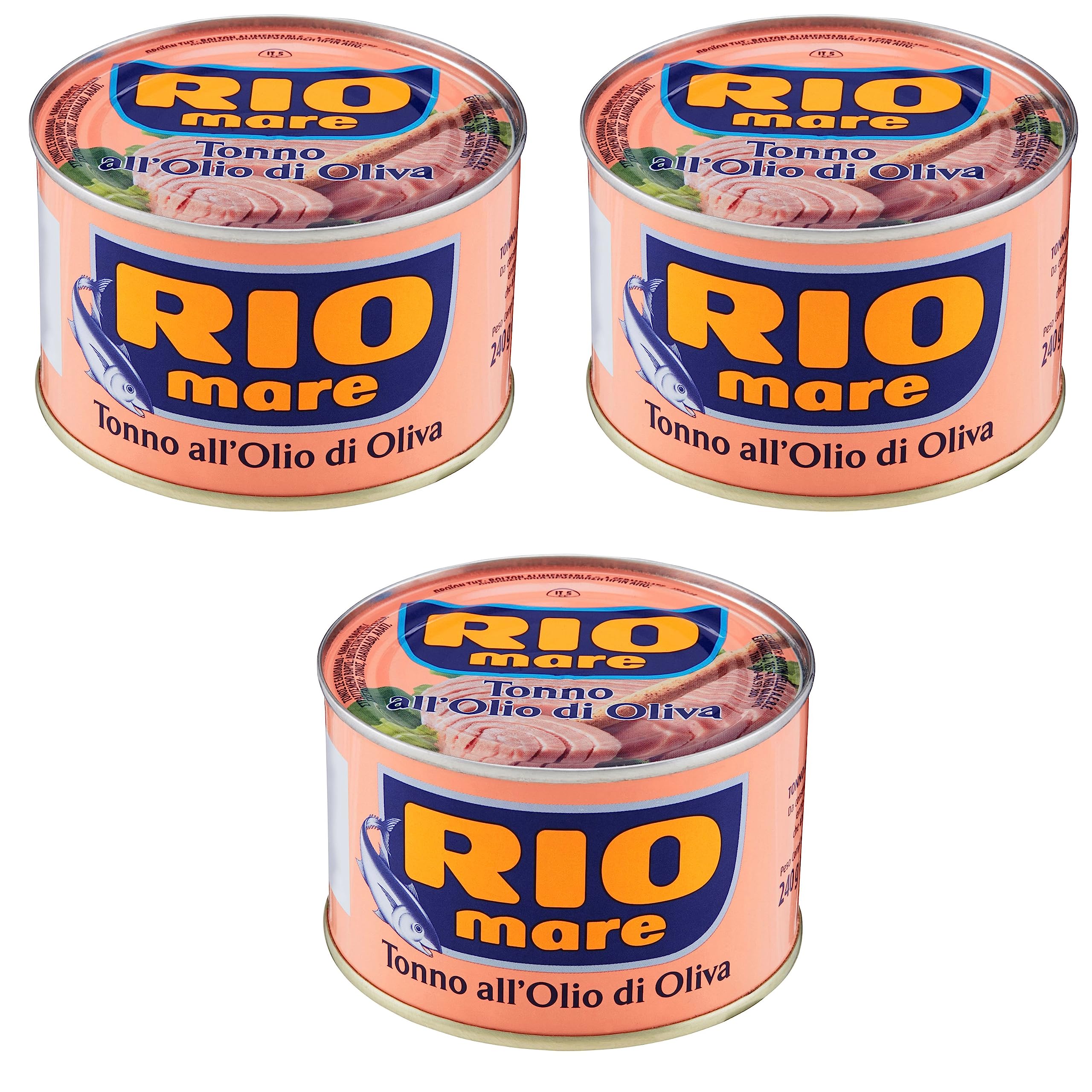 Tonno all'olio di oliva Rio Mare 3 Barattoli da 240g Peso Sgocciolato 156g