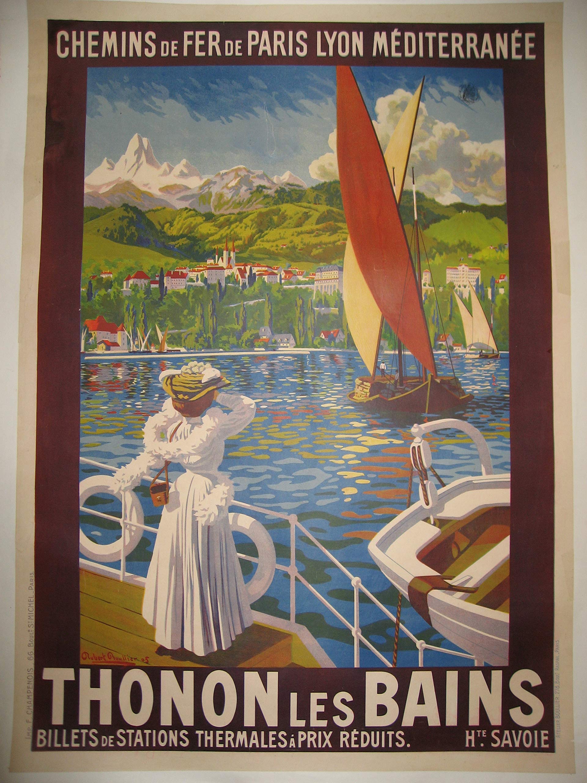 Poster Vintage Montrond-les-Bains – Affiche Eau Thermale – 50x70 Cm