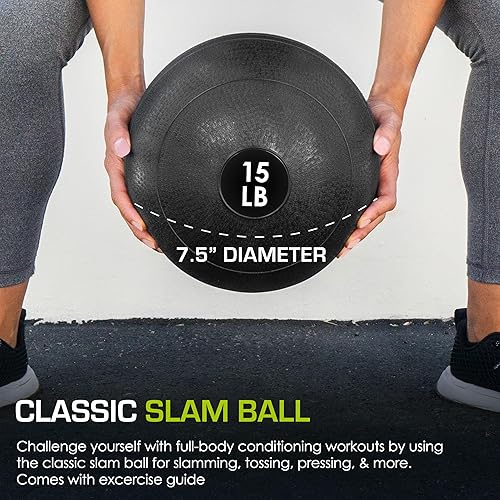 Miniatura 8 de ProsourceFit - Balones medicinales de 5, 10, 15, 20, 25, 30, 50 libras, agarre suave y texturizado, peso muerto para crossfit, fuerza y