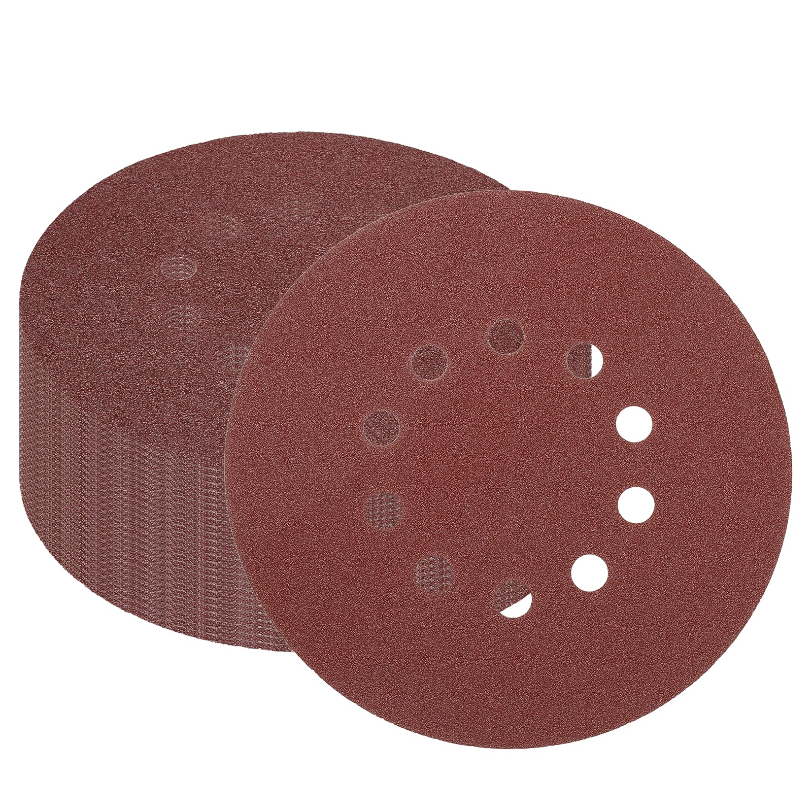 DTGN 25 Fogli Carta Vetrata 225mm Chiusura Strappo 10 Fori Grana 80 Rossa