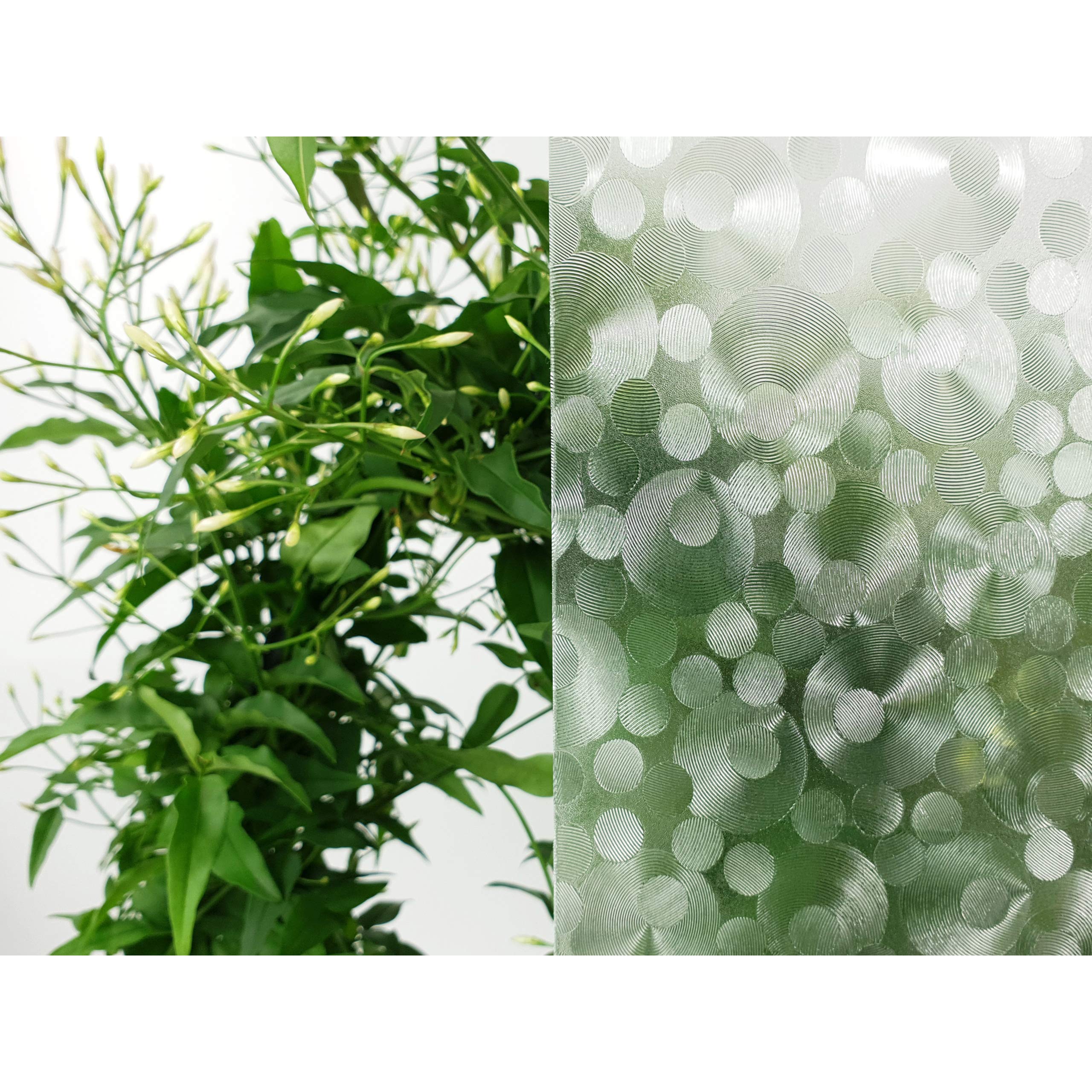 Samoprzylepna folia do szyb dekoracja okienna klejowa ozdobna naklejka do szkła szyb okien ochrona prywatności 90x990 cm Perełka