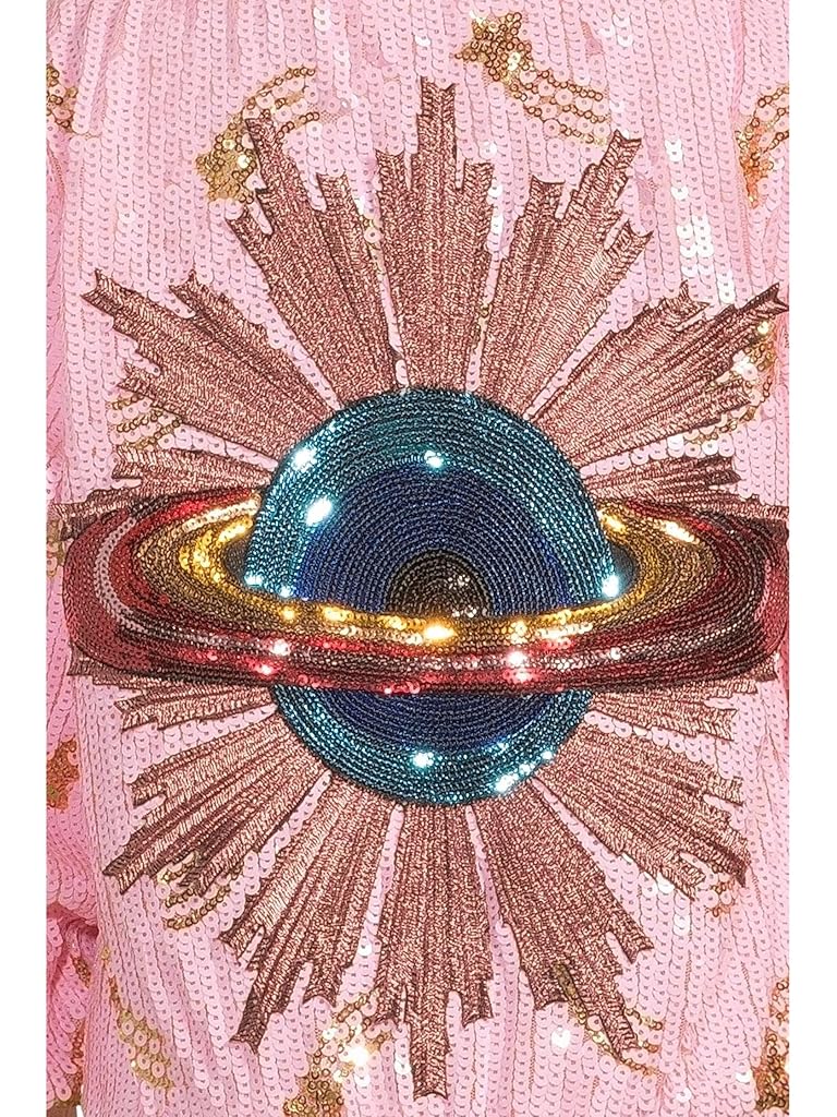 Pink Lola and The Boys Galaxy Star Sequin Bomber (Toddler/Little Kid/Big Kid)