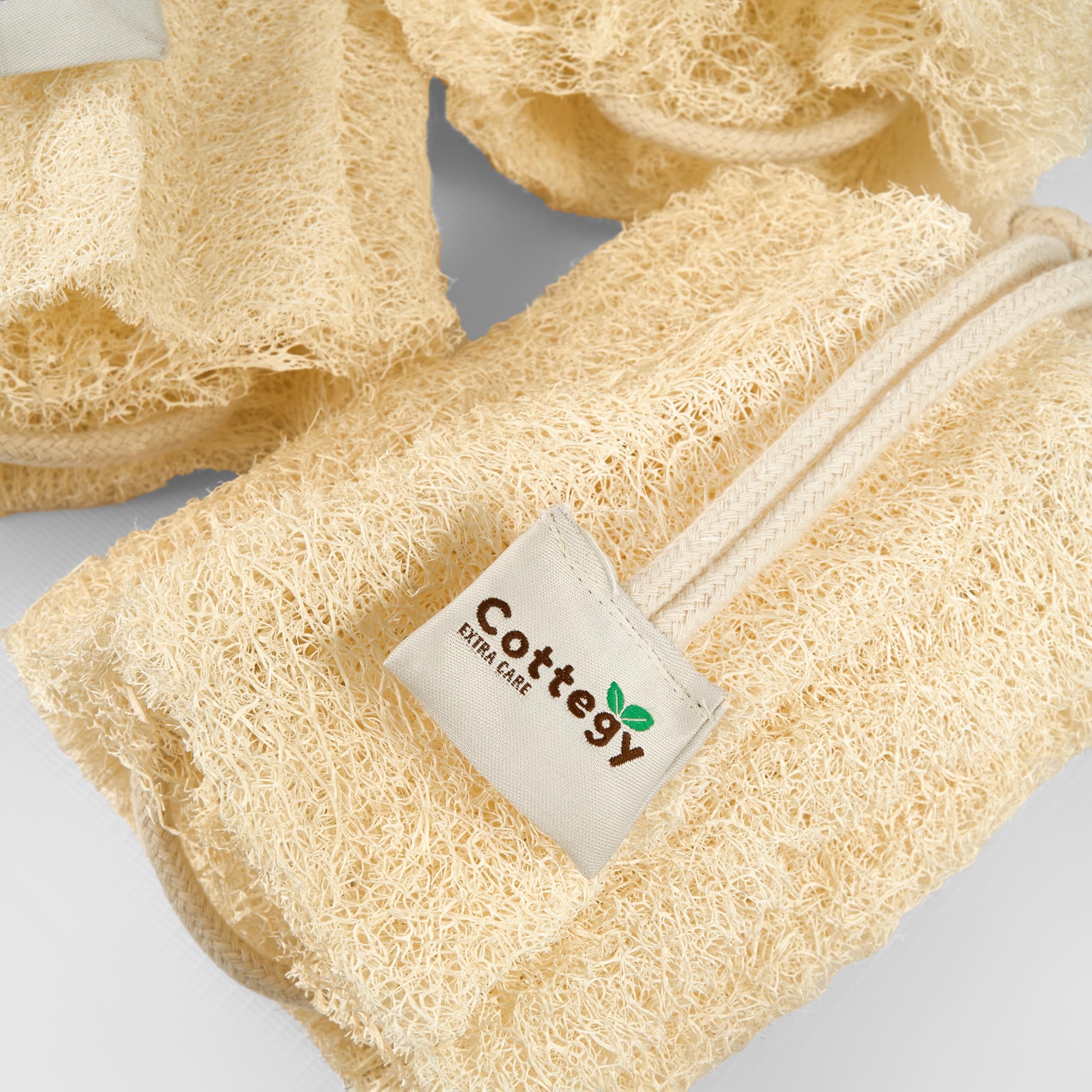Esponja exfoliante natural egipcia para el cuerpo, esponja ecológica para baño y ducha, para cara y cuerpo, lufa egipcia 100% natural, ideal para hombres y mujeres (1 unidad (paquete de 2))