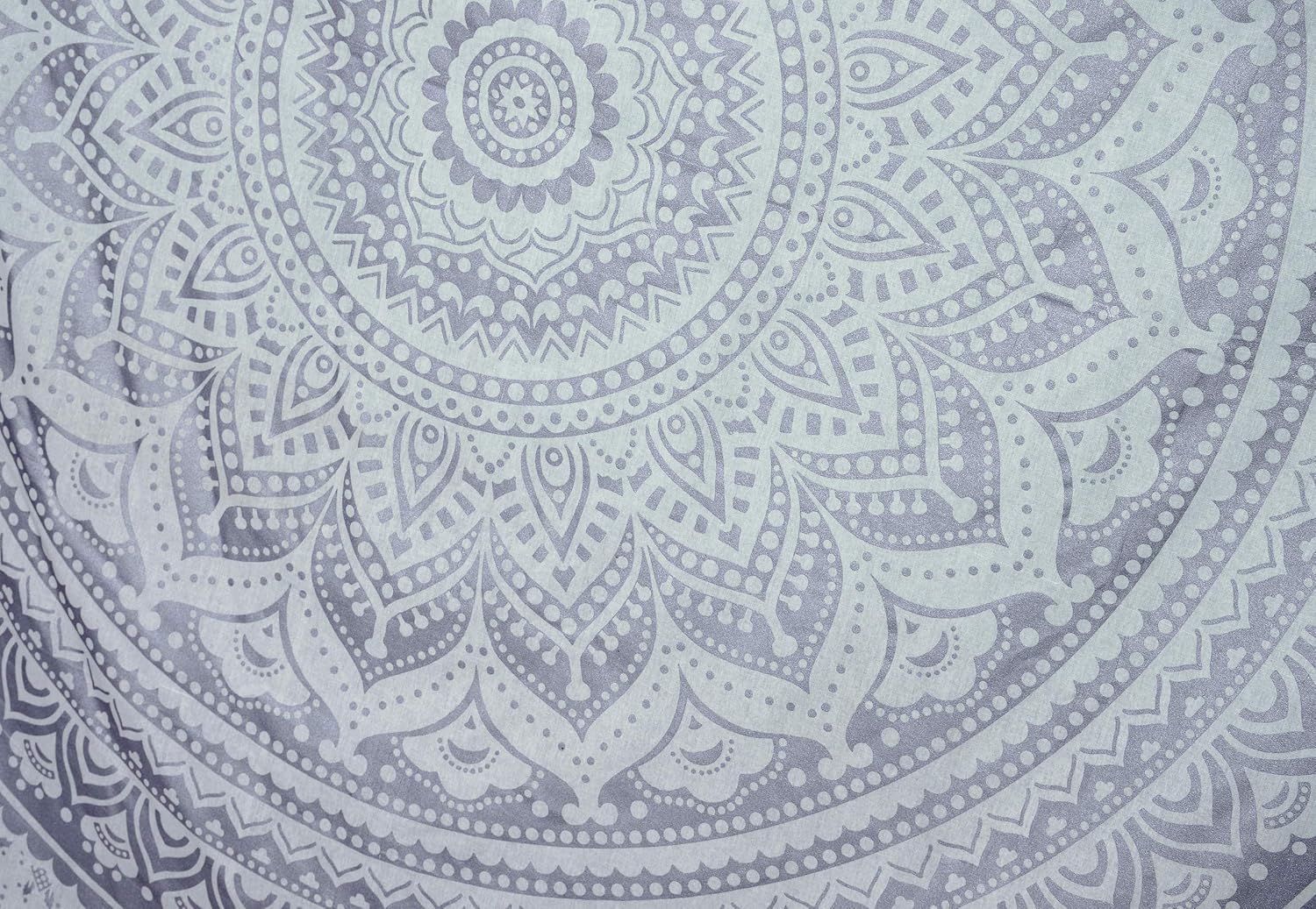 Popular Handicrafts Tapestry Wall Hanging Hippie Ombre Metallic Mandala Bohemian Hippy Intricate Indian Tapestries Bedspread 84 x 90 Inches (215cm x 230cm) Silver image 5