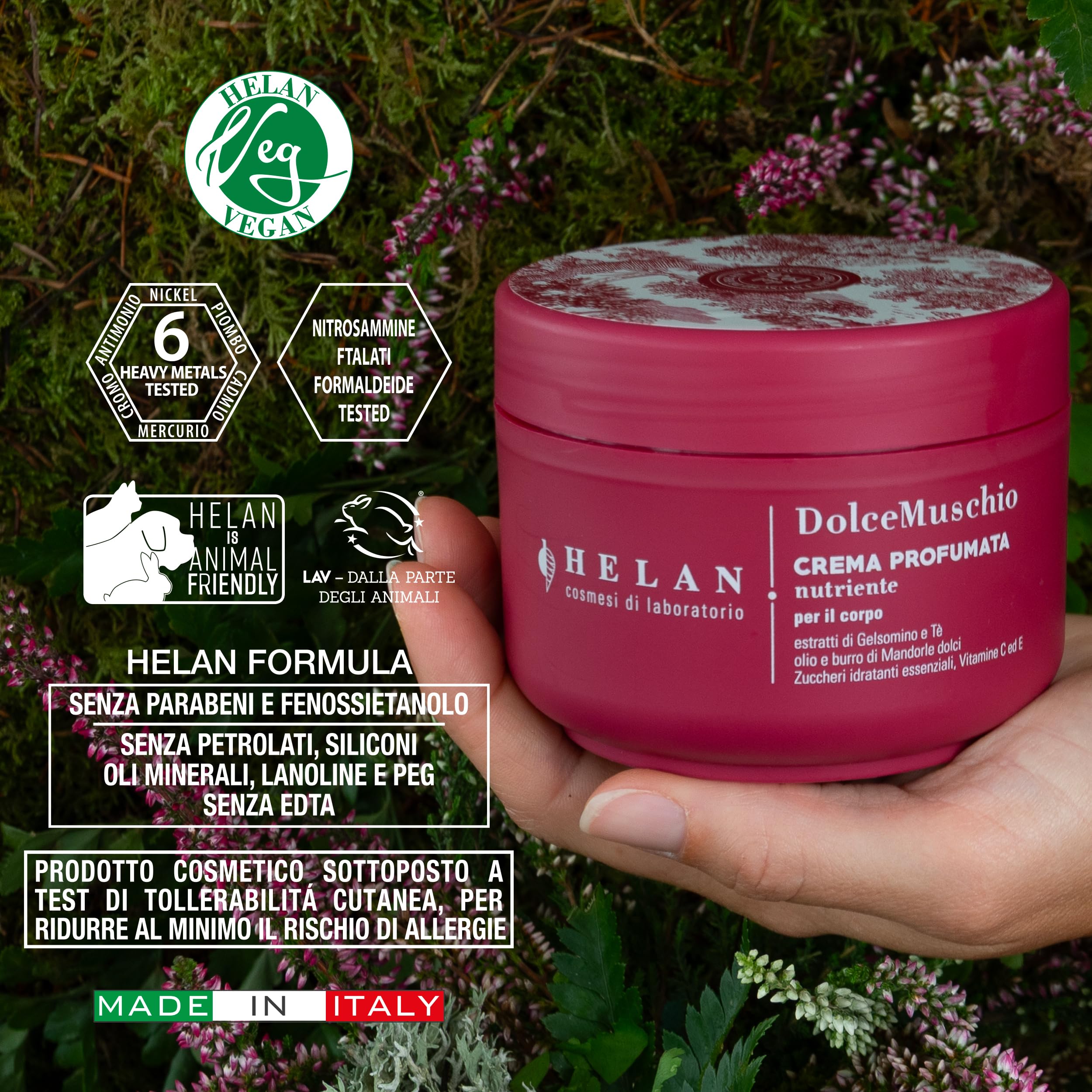 Helan Dolce Muschio Dolce Muschio zestaw upominkowy dla kobiet i mężczyzn, z perfumowanymi kremami do ciała, perfumami, pianką do kąpieli do włosów i ciała Dolce Muschio, połączenie zapachów