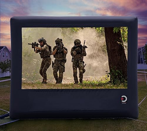 Miniatura 3 de Elite Outdoor Movies Pantalla inflable de alta calidad, superficie de proyección delanteratrasera de 10 x 5 (diagonal de 16.9 pies),