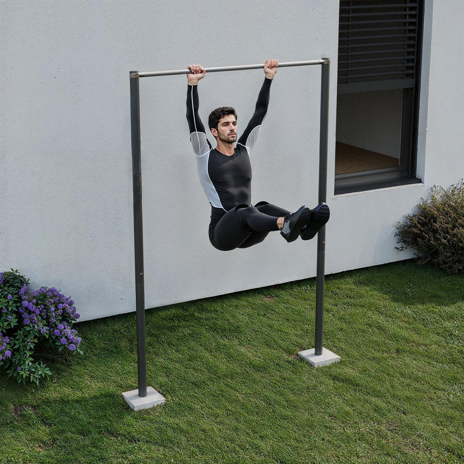 QLS Barre de traction Davski Kraftstation Station Street Workout pour le dos Entraînement en plein air ZO1