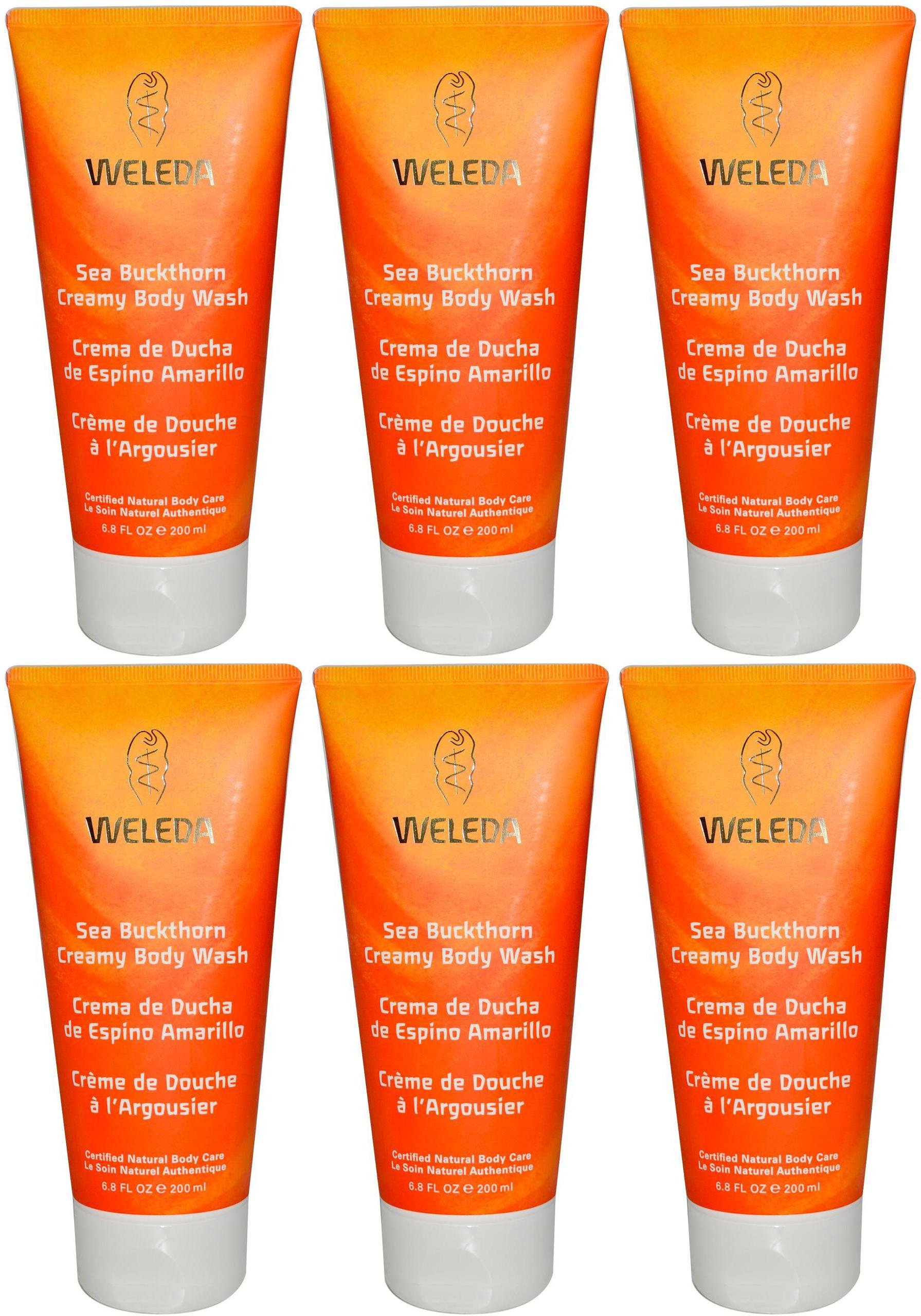 (6er BUNDLE) | Seabuckthorn Creamy Body Wash | 200ml - Weleda