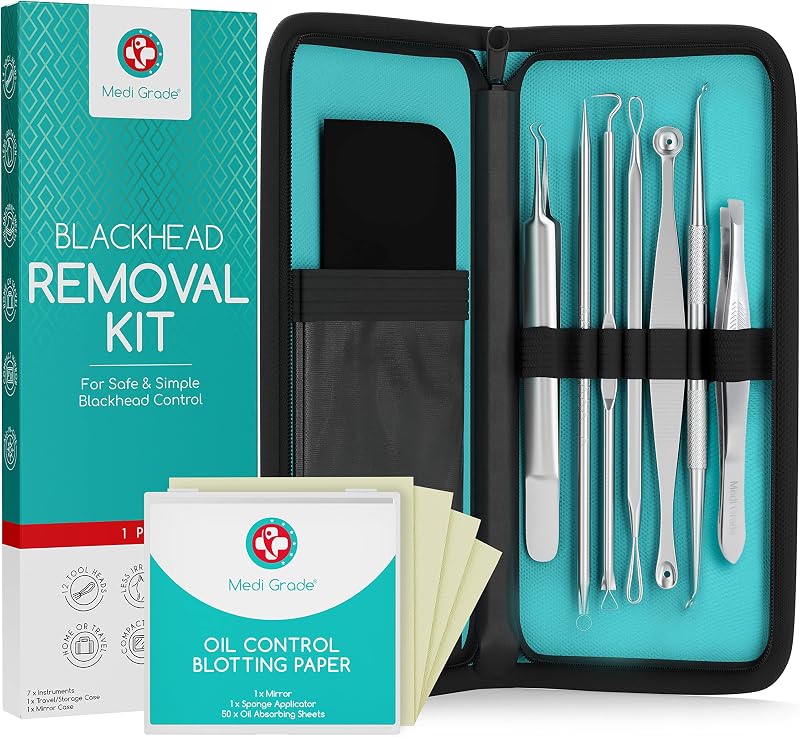 Kit de ferramentas Medi Grade para cuidados faciais com 50 folhas absorventes de oleosidade