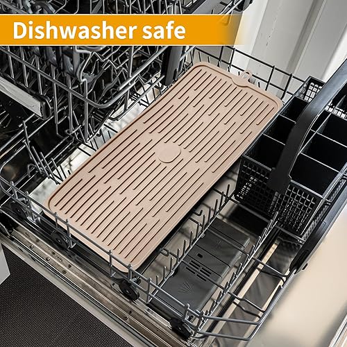 Miniatura 32 de Ptlom Mantel individual de silicona para perros y gatos, antideslizante, impermeable, tapete para alimentos y agua, tapete para bandeja