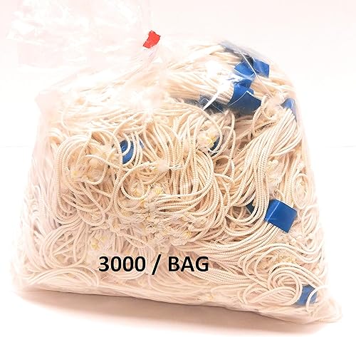 Miniatura 2 de Cuerdas elásticas gourmet 6 pulgadas blancas resistentes bolsa a granel de 3,000 lazos (75 paquetes de 40paquete) (3000, blanco)