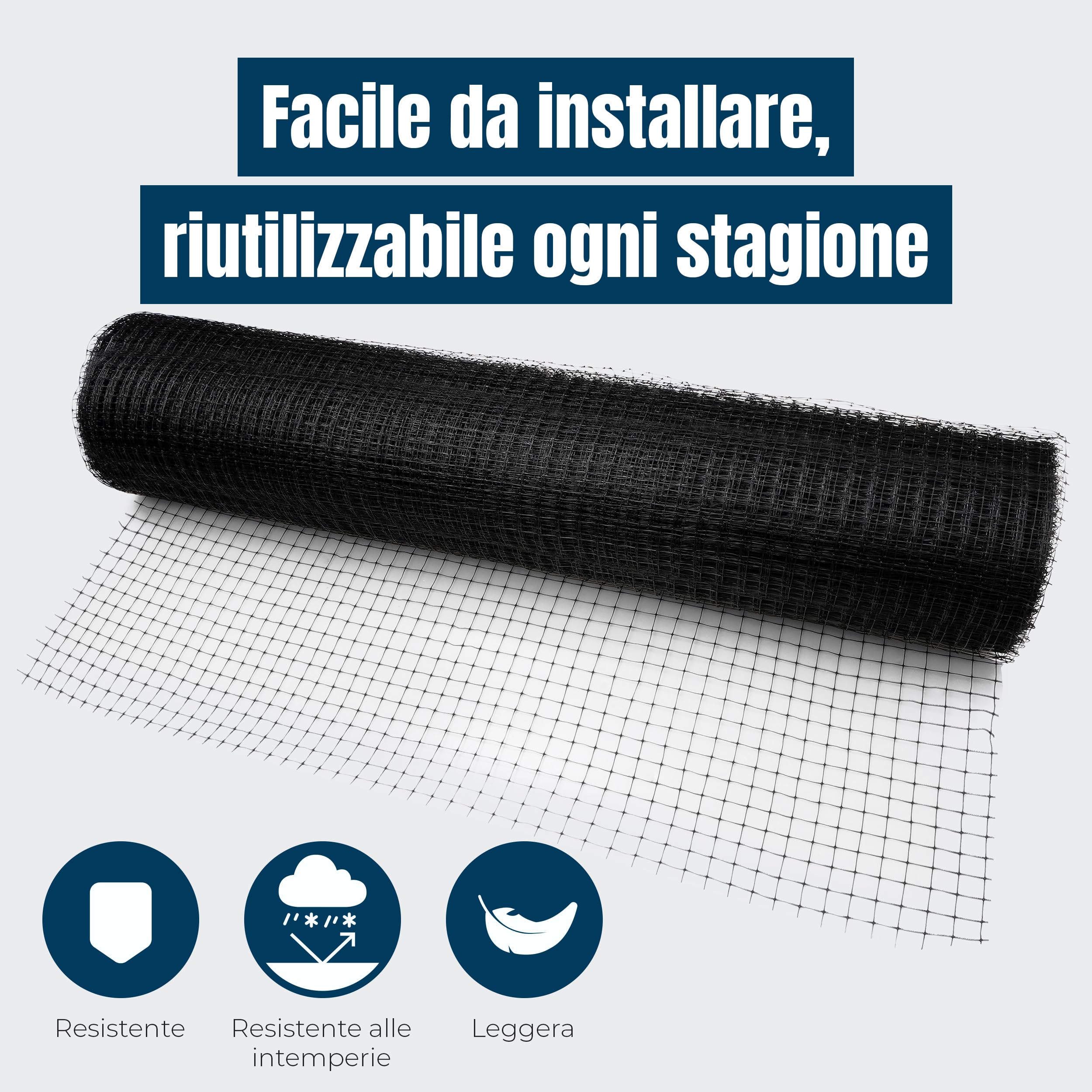 MP Recinzione da Giardino, 2,1x27,4 m, Resistente | Barriera contro Piccioni e Cani, per Pollaio e Voliere