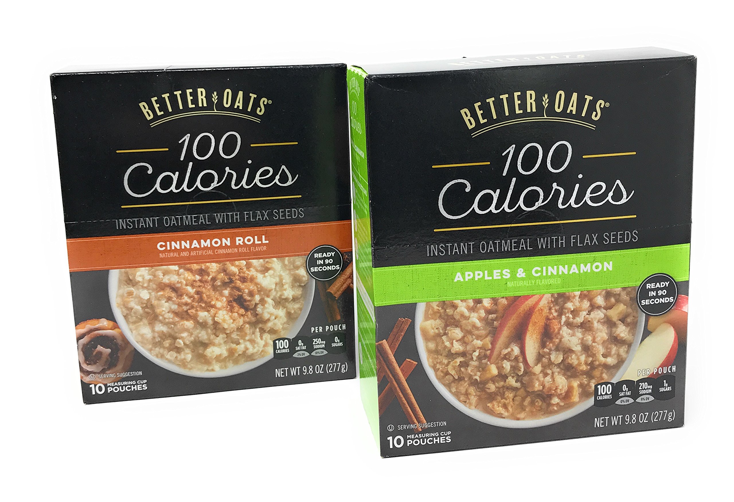 Better Oats Bundle: (1) Apples & Cinnamon 9.8oz, (1) Maple and Brown Sugar 9.8oz (2 Boxes Total)