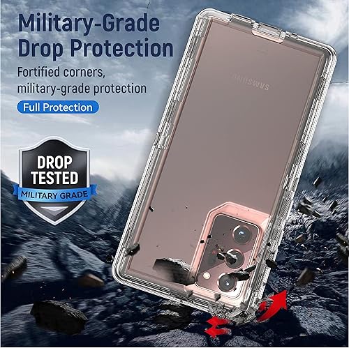 Miniatura 3 de YmhxcY Note 20 Ultra - Funda para Galaxy Note 20 Ultra Drop de 3 capas, protección contra caídas a prueba de golpes, funda de silicona sólida, funda