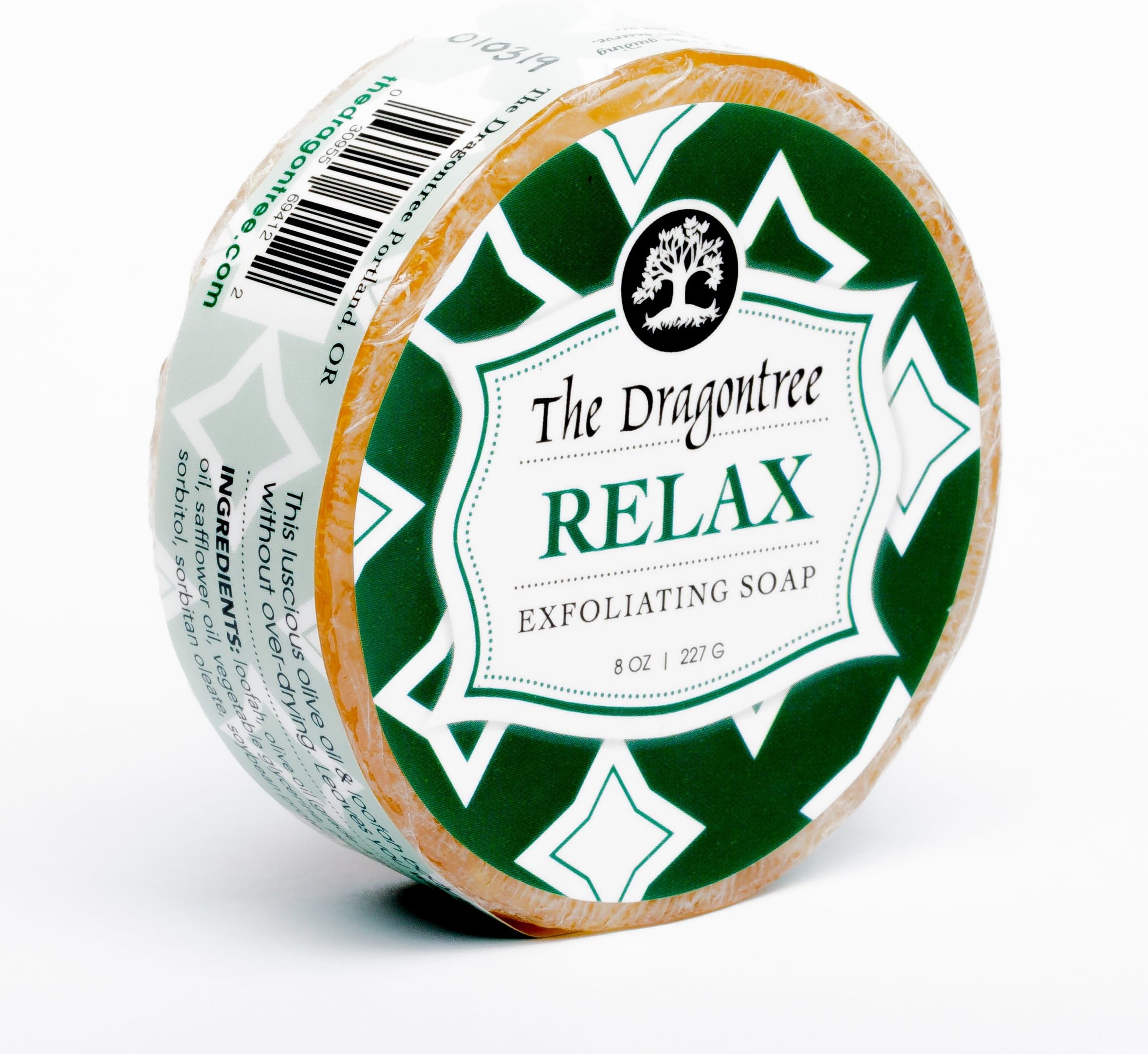 Exfoliating Loofah Soap Bar – (Relax) – A Soothing Blend of Lavender, Lime & Ylang Ylang – Helps Unclog Pores, Moisturize Skin, and Increase Circulation- By The Dragontree