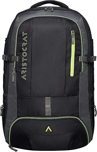 Aristocrat 45 Ltrs Black Rucksack (Duro)