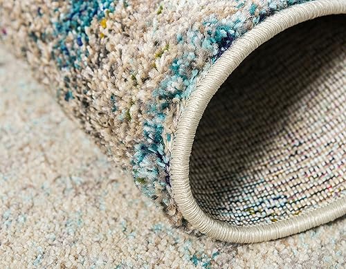 Miniatura 9 de Tapete abstracto Unique Loom, colección Estrella, moderno, multiárea, Polipropileno, Beige