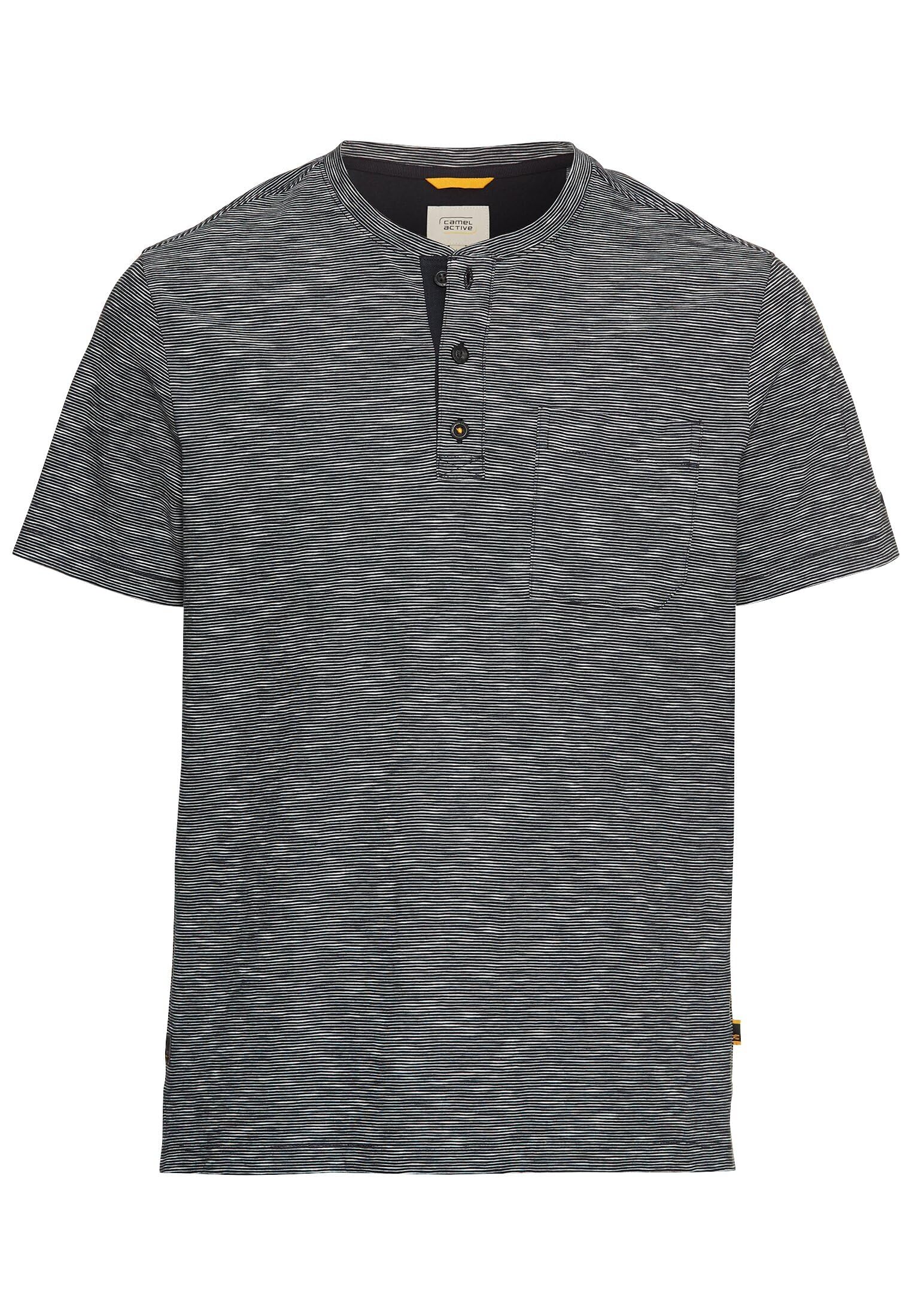 camel active Men's 409740-5t34 Henley Shirt, darkblue, XXL