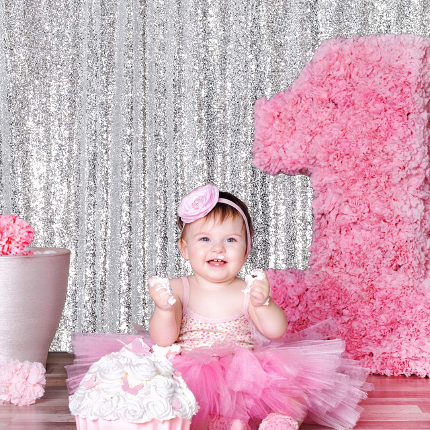 Sequin Backdrop 183x243cm Iridescent Shinny Sequin Photography Backdrop Party Prom Wedding Youtobe Banquet Photo Background (6x8 feet) — view 161