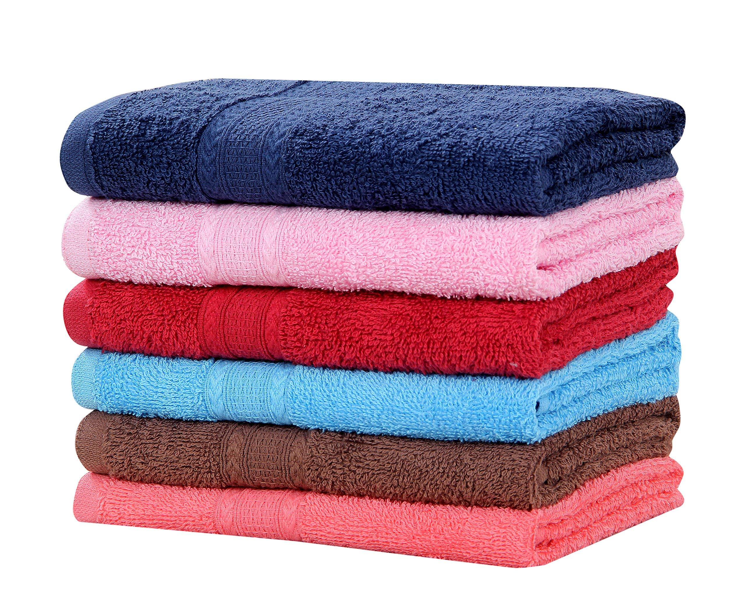 Akin Towel Royal Multicolor Cotton Hand Towel Set | 500 GSM Set of 6 | 100% Cotton Premium Hand Towels | High Absorbent & Luxurious Towels for Hotels & Home | 40 x 60 cm - Multicolor | 3