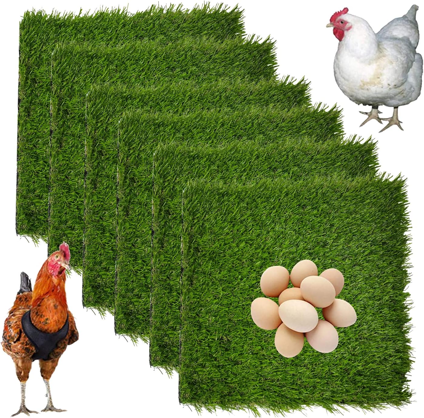 Buy Hamiledyi Chicken Nesting Box Pads, 6 Pcs Artificial Grass Rug
