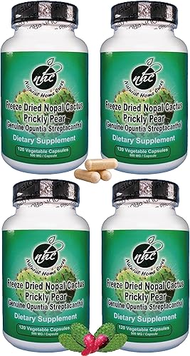 Miniatura 11 de Cápsulas de cactus Nopal – Extracto de tuna liofilizado – Suplemento de fibra para apoyo metabólico a la salud – Rico en betalaínas y nitratos – Sin