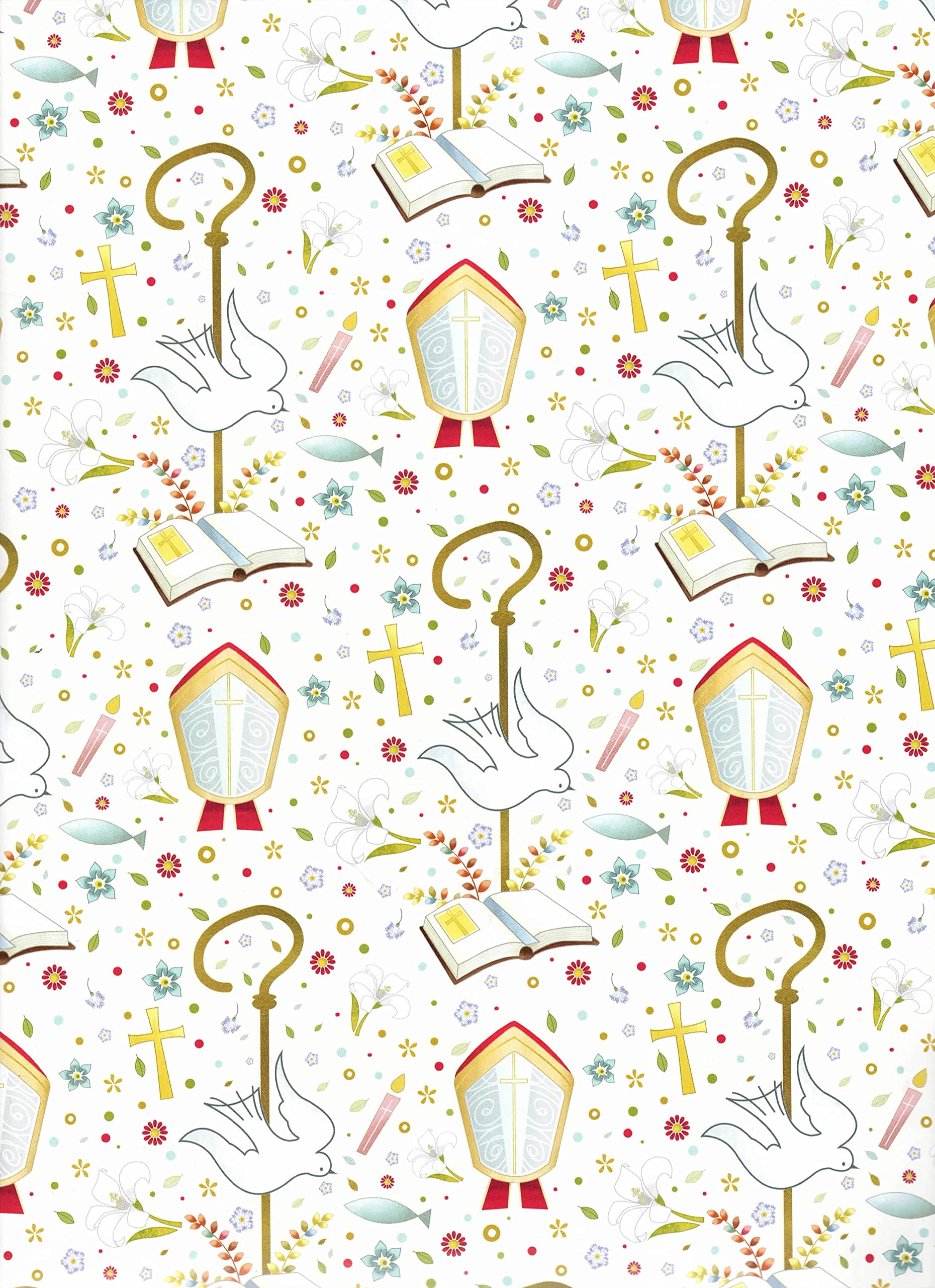 ARKRAFT 3 Sheets of Gift Paper 90 x 65 cm Plastic Free Packaging FSC Paper (18-9263) — image 1