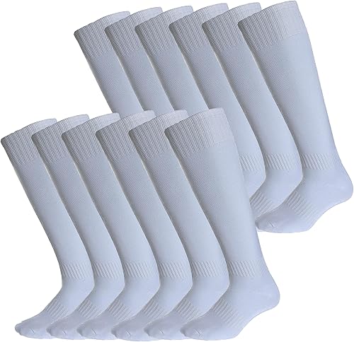 Calcetines de béisbol, Unisex hasta la rodilla calcetines de fútbol adultos jóvenes softbol equipo deportes tubo calcetines 2612 pares