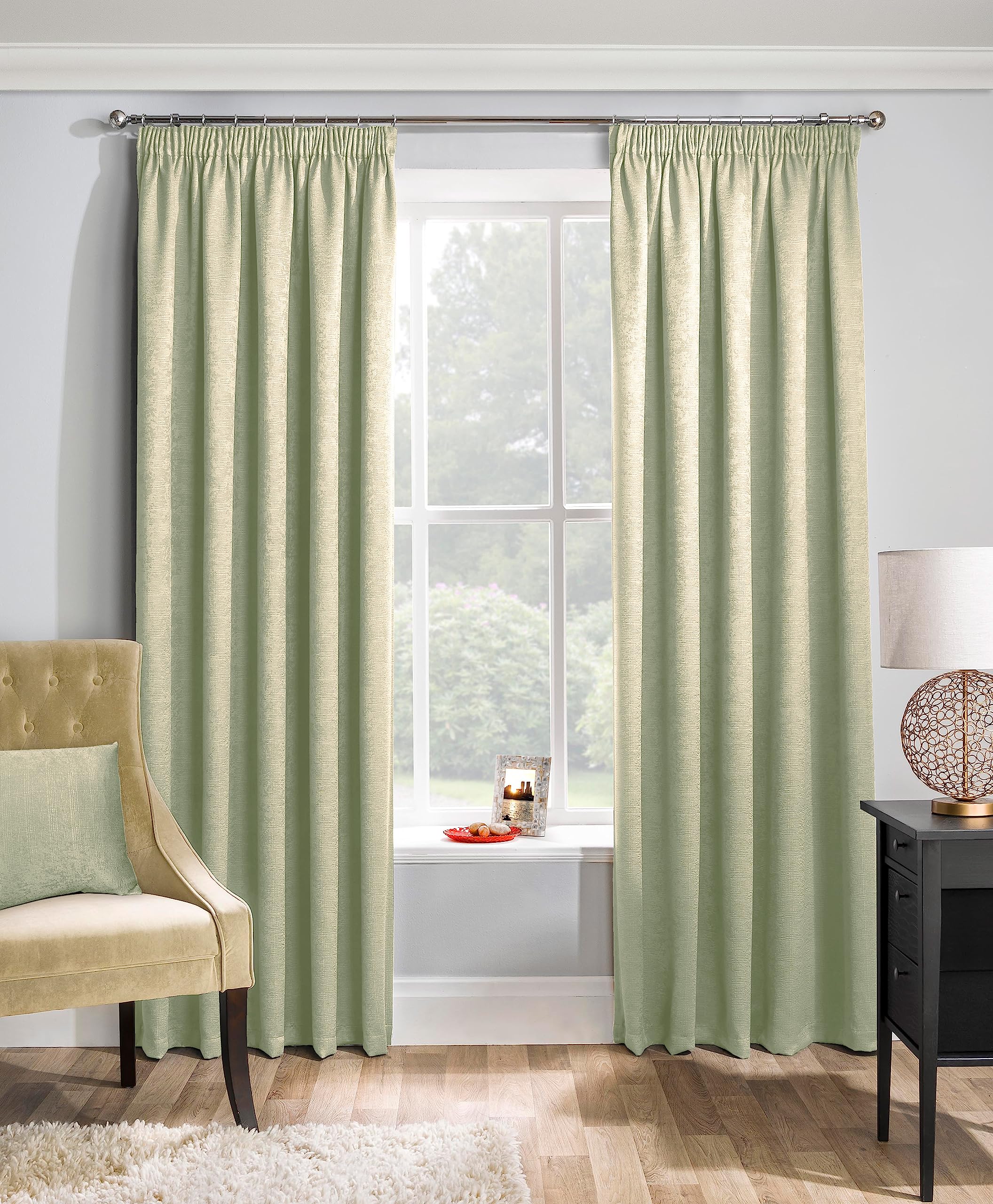 Enhanced Living Matrix Green Curtains for Living Room, 46x72 inch (117x183 cm)