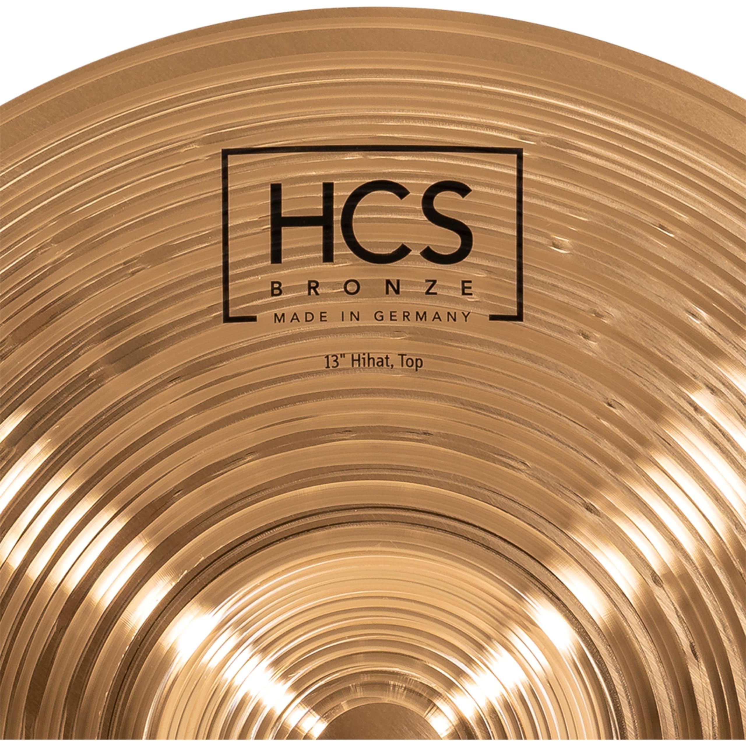 Meinl Cymbals HCS Bronze Piatto Hihat / Charleston 13 pollici (33,02cm) per Batteria – Coppia – Bronzo B8, Finitura Tradizionale, Prodotto in Germania (HCSB13H)