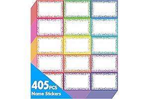 Colorful Name Tag Labels for Classroom, School, Office, and Home