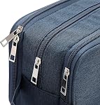 BTSKY Toiletry Travel Bag for Men and Women, Portable Travel Bag for Toiletries, Travel Shaving Dopp Kit for Toiletries Accessories, Cosmetics, Dark Blue