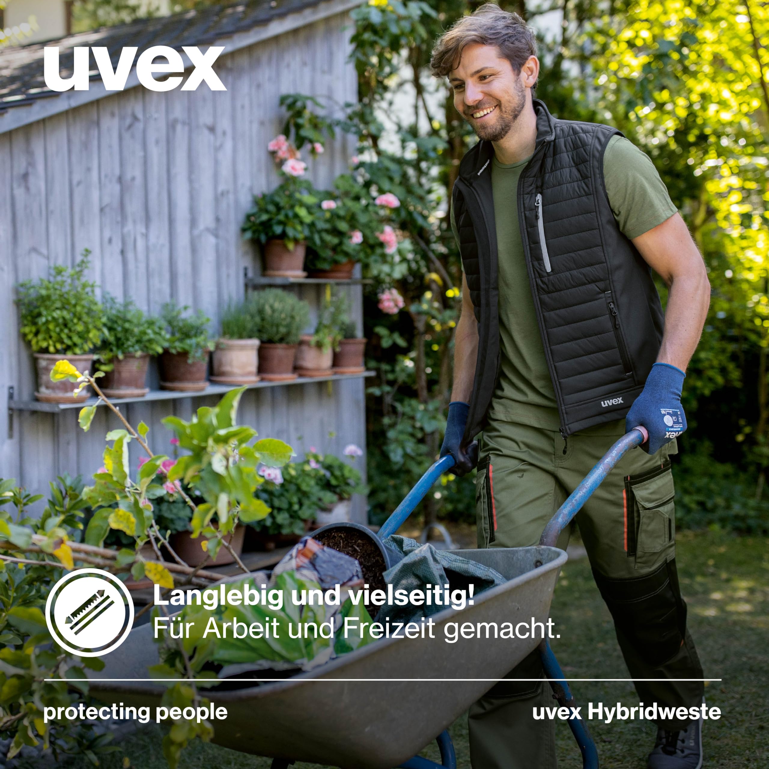Uvex tune-up Herren Hybridweste - Steppweste - robuste Arbeitsweste - Weste Outdoor