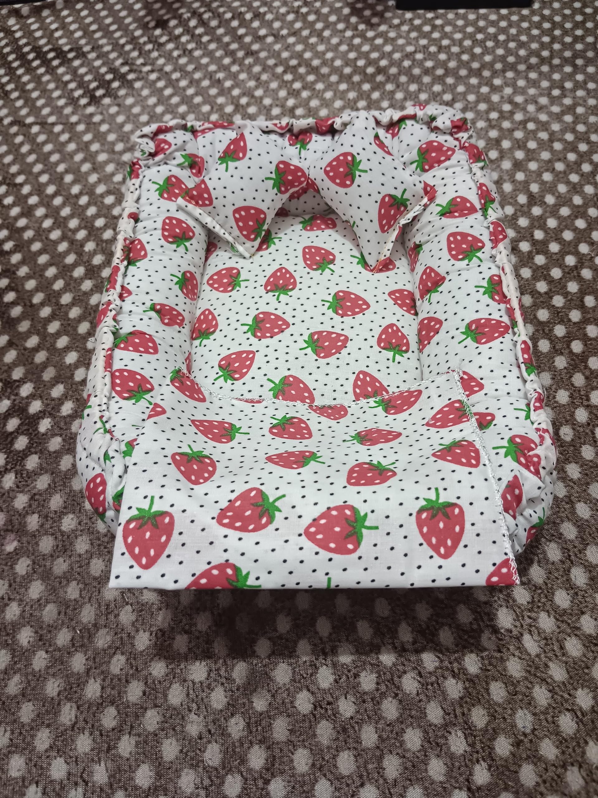 Red White Bedding Set Strawberry Print-image-40